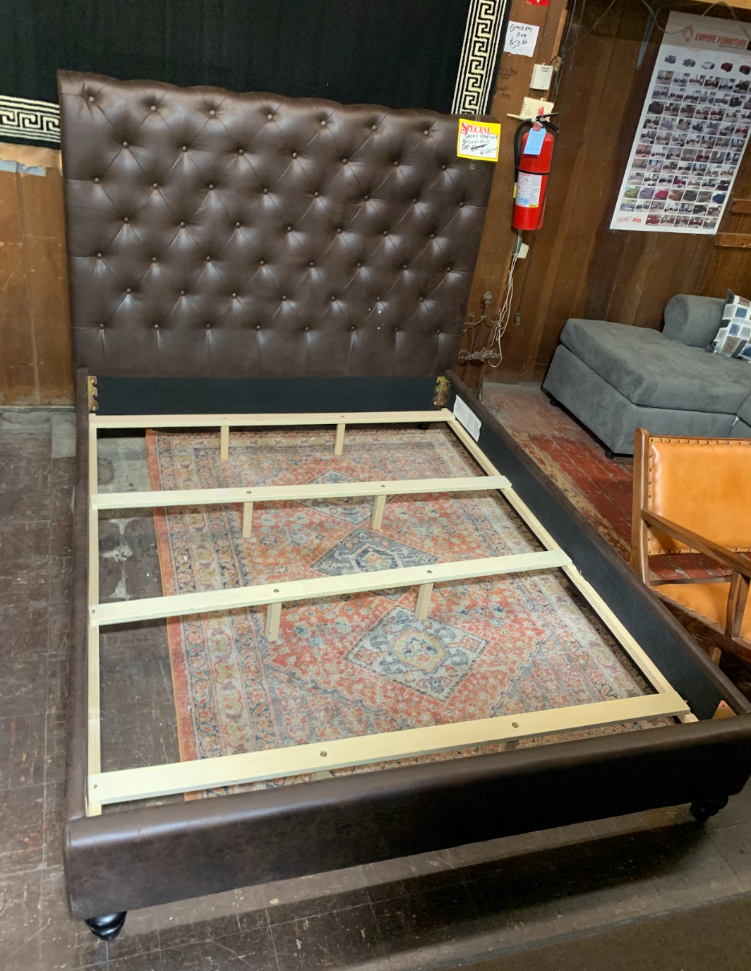 Queen Leather Headboard/Footboard Set