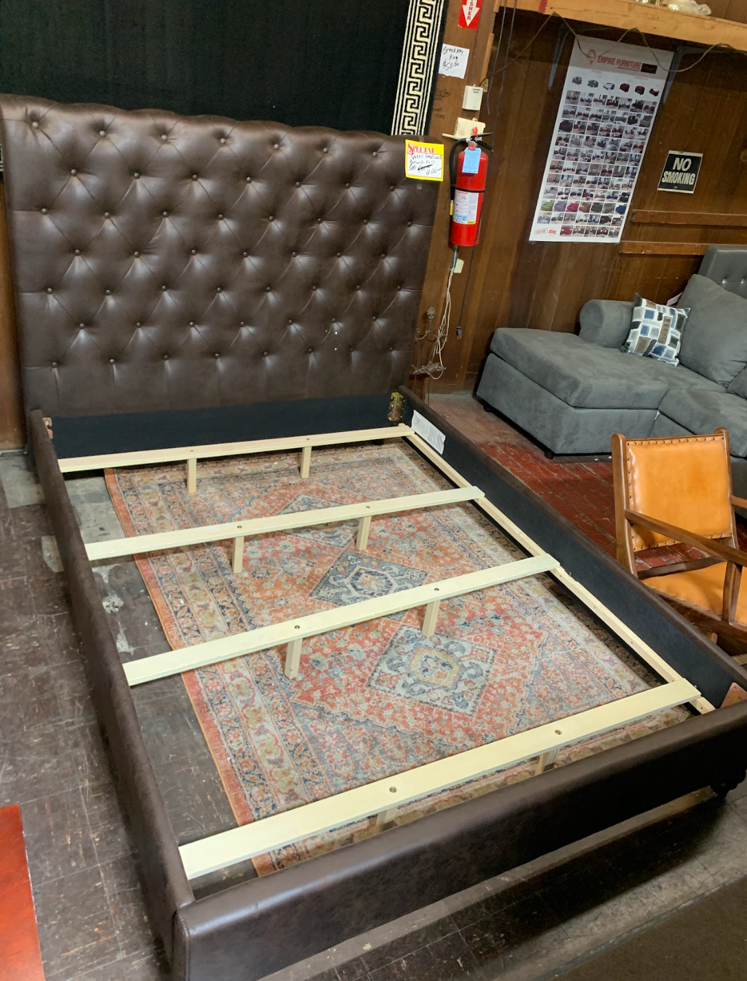 Queen Leather Headboard/Footboard Set