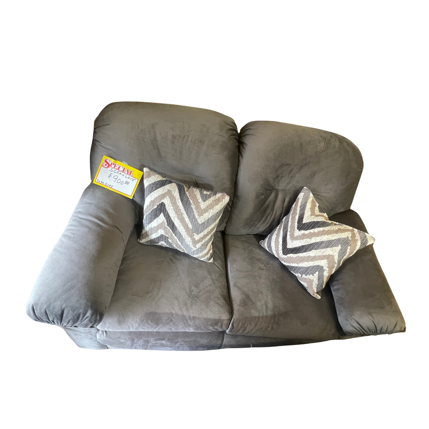Sofa and Love Seat (Black & Grey)