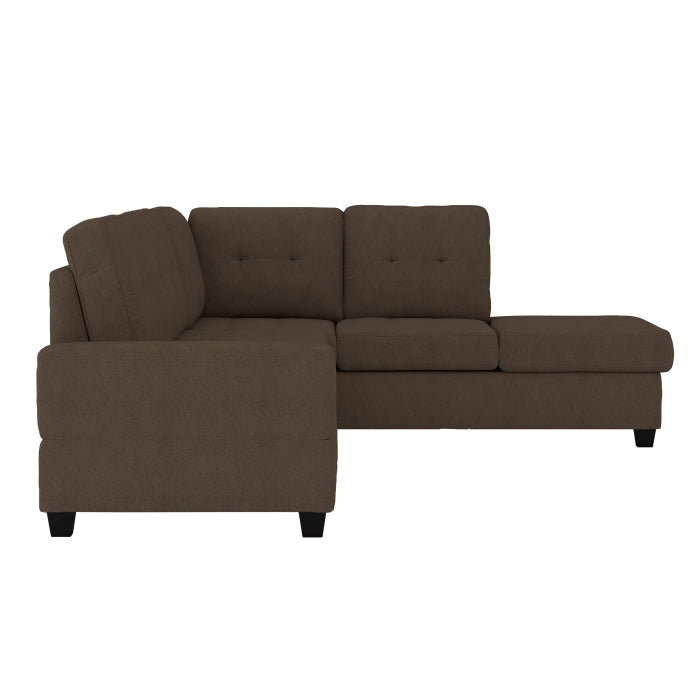 2-Piece Reversible Sectional with Drop-Down Cup Holders