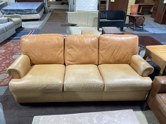 Beige Leather Sofa (Used)