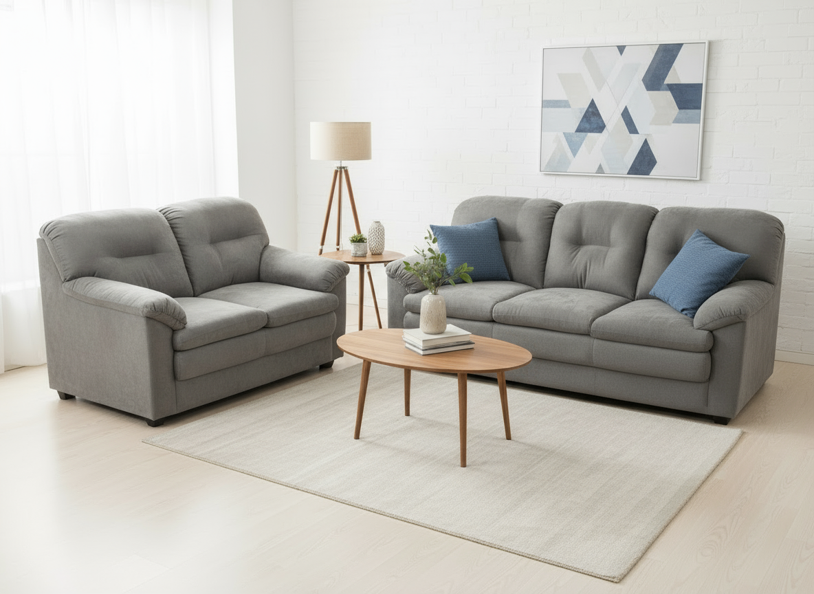 Sofa and Loveseat Set (3 Colors)