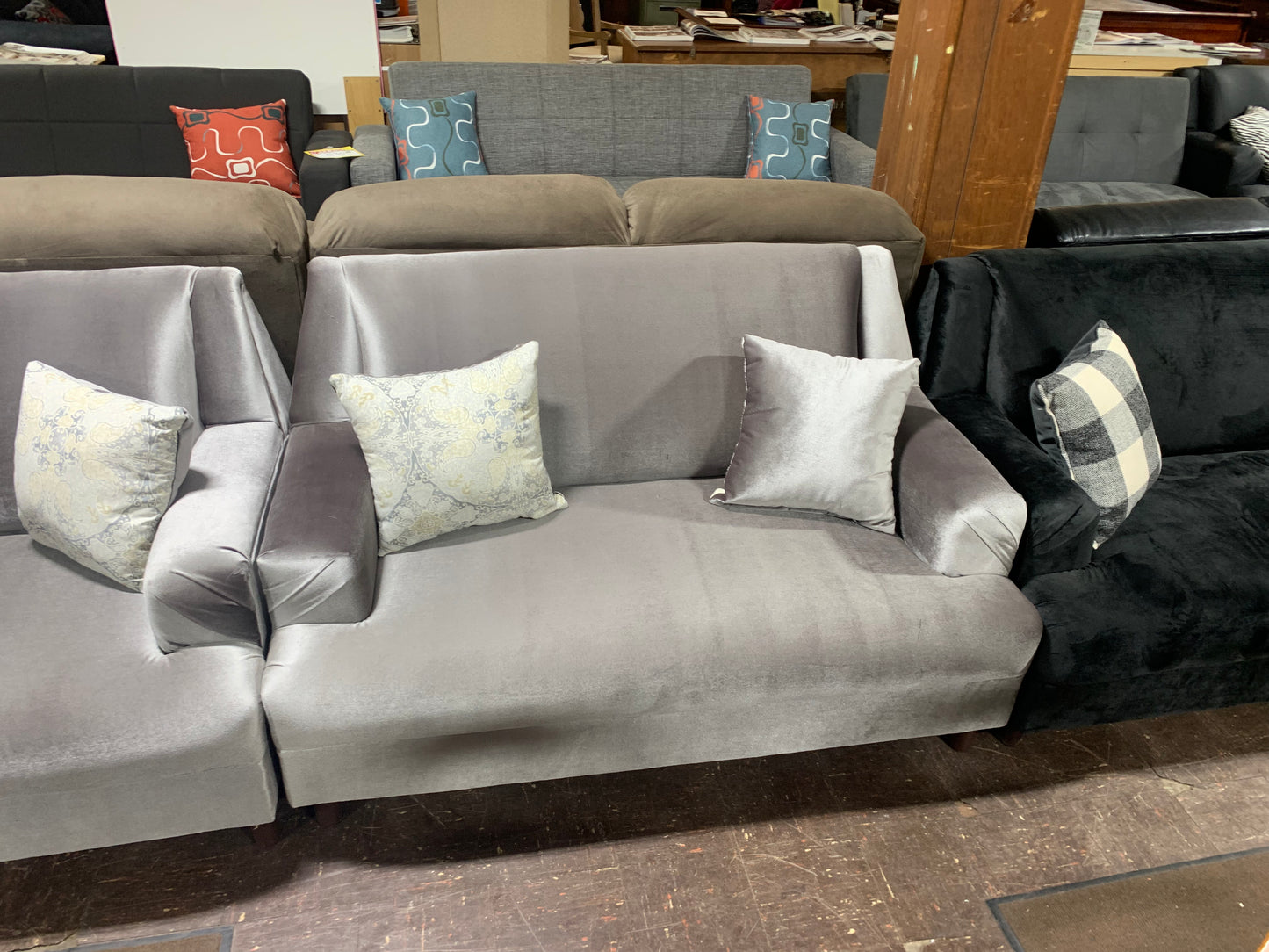 Sofa and Loveseat - Microfabric or Leatherette (3 Styles)